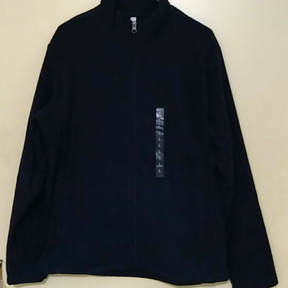 New Fleece Men L winter warm jacket light black